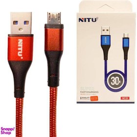 تصویر کابل USB به Micro-usb نیتو (Nitu) مدل NC31 طول 30 سانتیمتر 2.4 آمپر 