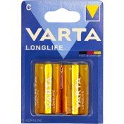 تصویر باتری متوسط لانگ لایف وارتا دو عددی 