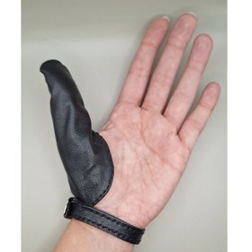تصویر دستکش چرم فانتزی مدل لایک چرم طبیعی گوسفندی - سرمه ای 