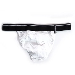 تصویر شورت مردانه لامبادا مدل Vincent Motega فانتزی سفید 