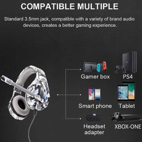 تصویر هدست گیمینگ OVLENG GT94 Wired Esports با هدفون Mic LED Stereo Surround HiFi Gaming Headphones OVLENG GT94 Wired Esports AND Headphones Mic LED Stereo Surround HiFi