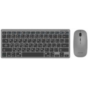 تصویر کیبورد و ماوس پرودو مدل PD-BTKBMCO-GY Keyboard and Mouse Porodo PD-BTKBMCO-GY