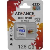 تصویر رم میکرو موبایل 128 گیگ ADVANCE مدل U3 سرعت 95MB 