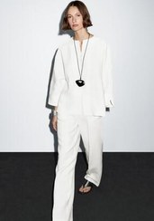 تصویر شلوار کت و 100٪ کتان مستقیم ماسیمو دوتی Massimo Dutti 