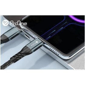 تصویر کابل USB-C پرووان مدل PCC117 50W PD طول 1.5 متر مشکی کابل تبدیل