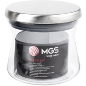 تصویر جا حبوبات شيشه‌اي ام جي اس بادرب استيل 300cc كد B300S 