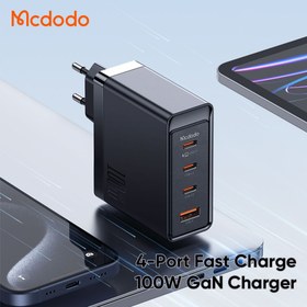 تصویر کلگی فست شارژ Mcdodo CH-514 GAN 4Port 5A QC3.0 PD3.0 100W Mcdodo CH-514 GAN 4Port 5A QC3.0 PD3.0 100W Wall Charger