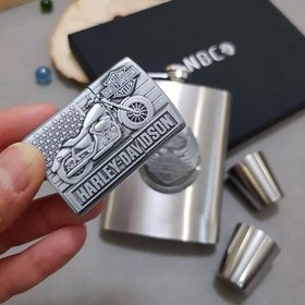 تصویر هیپ فلاسک فندکدار هارلی دیویدسون 