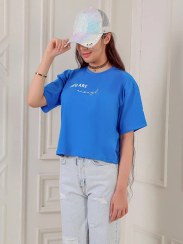 تصویر کراپ زنانه مدل مینیمال YOU ARE رنگ سفید 