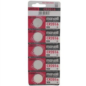 تصویر باتری سکه ای مکسل مدل CR2016 بسته 5 عددی Maxell Lithium CR2016 minicell Pack Of 5