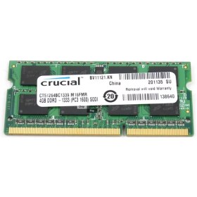 تصویر رم لپتاپ کروشیال 4 گیگابایت DDR3 PC3 فرکانس 1600 