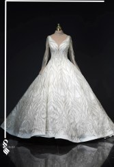 تصویر لباس عروس مدل اطلس 