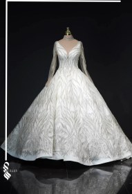 تصویر لباس عروس مدل اطلس 