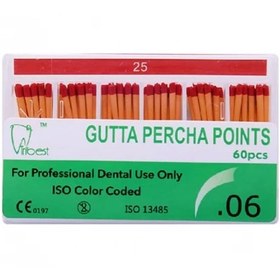 تصویر کن گوتا 6 درصد تری بست - 15/06 Tribest Gutta Percha Points