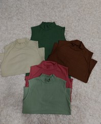 تصویر تاپ یقه دار کد 211 - سبز درباری 