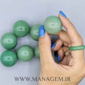 تصویر گوی سنگ آونتورین سبز 