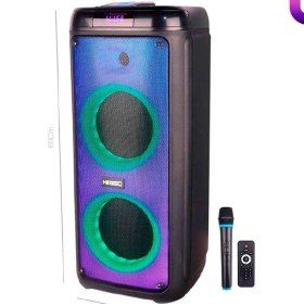 تصویر اسپیکر چمدانی بلوتوثی رم و فلش خور Kimiso QS-4219 + میکروفون و ریموت کنترل KIMISO QS-4219 WIRELESS SPEAKER WITH MICROPHONE & REMOTE CONTROL