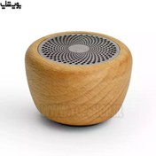 تصویر اسپیکر بلوتوثی مینی قابل حمل مدل MINI WOOD Portable mini bluetooth speaker MINI WOOD model