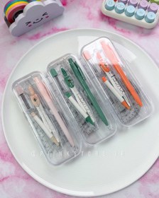 تصویر ست پرگار و گونیا + خودکار 