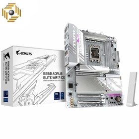 تصویر مادربرد GIGABYTE B860 AORUS ELITE WIFI7 ICE GIGABYTE B860 AORUS ELITE WIFI7 ICE (rev. 1.x) LGA1851 ATX Motherboard