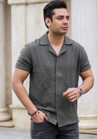 تصویر پیراهن آستین کوتاه مردانه - مشکی / M 