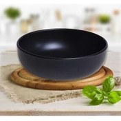 تصویر بشقاب کاسه کرا 20 سانتی متر مشکی مات کرامیکا Keramika 