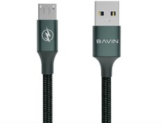 تصویر کابل شارژ سریع میکرو یک متری باوین Bavin Usb cable Micro 1 M 2.4A CB201 
