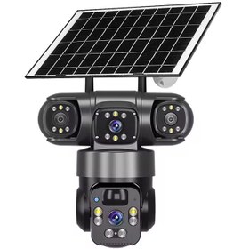 تصویر دوربین سیمکارتی سولار چهارلنز 15MP مدل TZ-3 