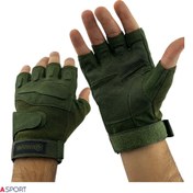 تصویر دستکش بدنسازی مدل 2K سبز تیره 