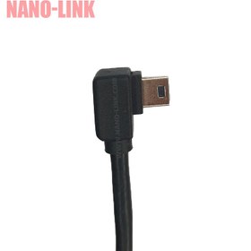 تصویر کابل مینی USB سر کج 20 سانتی 