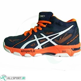 تصویر کفش والیبال زنانه اسیکس Asics Gel Volley Elite 2 Blue Orang 