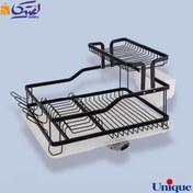 تصویر جاظرفی یونیک UN2652 دو طبقه آلومینیوم مشکی 