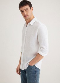 تصویر پیراهن مردانه سفید ماویMavi | 211466 اورجینال 