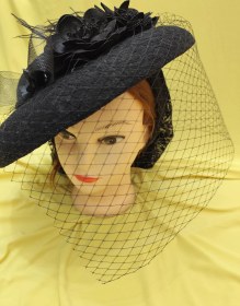 تصویر کلاه آیدا سایز بزرگ مشکی 