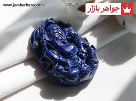 تصویر نگین لاجورد درشت کنده کاری طرح بودا فوق العاده لوکس کد 128090 