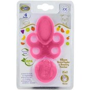 تصویر دندان گیر غذا و آبمیوه خوری کودک سیلیکونی صورتی وی کر Wee Care مدل T403 