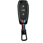 تصویر کاور ریموت و سوئیچ خودرو ام آر جی مدل 454 طرح فلزی مناسب برای ساینا اس 