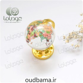 تصویر کره زمین کریستال نقشه رنگی فنگشویی CRYSTAL GLOBE 