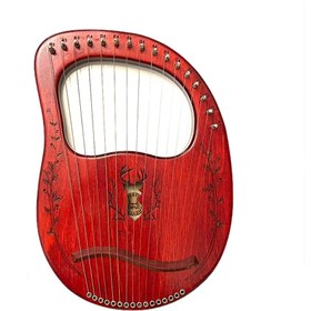 تصویر چنگ رومی 16 سیم - قرمز 