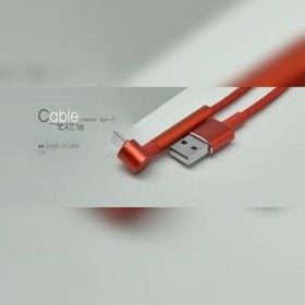 تصویر کابل تایپ سی TSCO TC C185 2.1A 1m یکسر L TSCO TC C185 2.1A 1m USB To Type-C Cable