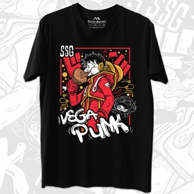 تصویر تیشرت انیمه طرح وان پیس وگاپانک لوفی - مشکی / ا T-shirt with One Piece Vegapunk Luffy T-shirt with One Piece Vegapunk Luffy