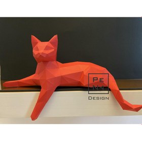 تصویر مجسمه دکوراتیو گربه - 50 سانتی متر / مشکی ا Cat Decorative Sculpture Cat Decorative Sculpture