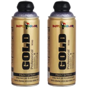تصویر اسپری رنگ متالیک دوپلی کالر مدل gold M580 حجم 400 میلی لیتر مجموعه 2 عددی کد k11883 
