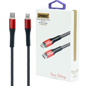 تصویر کابل لایتنینگ اپی مکس مدل EC-21 طول 1.2 متر Epimax EC-21 lightning Cable 1.2m