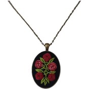 تصویر گردنبند گلدوزی گل رز عنکبوتی 