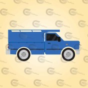 تصویر وکتور کارتونی نیسان آبی کد 146 