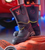 تصویر چکمه چرمی آتش‌نشانی FHR 005 