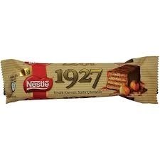 تصویر ویفر شیری نستله Nestle 1927 Çikolatali Gofret با روکش شکلاتی 28 گرم 