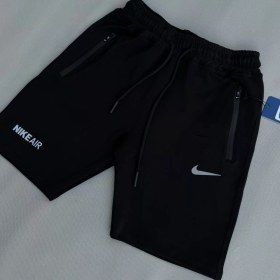 تصویر شلوارک غواصی نایکی جنس غواصی رنگ مشکی و طوسی 