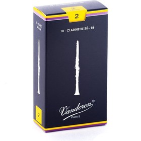 تصویر قمیش کلارینت وندورن سایز 2 Vandoren CR102 Bb Clarinet Traditional Reeds Strength 2; Box of 10